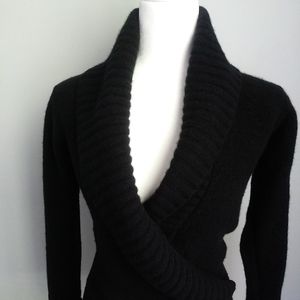 TED BAKER BLACK LAMBSWOOL/CASHMERE SWEATER SIZE 2